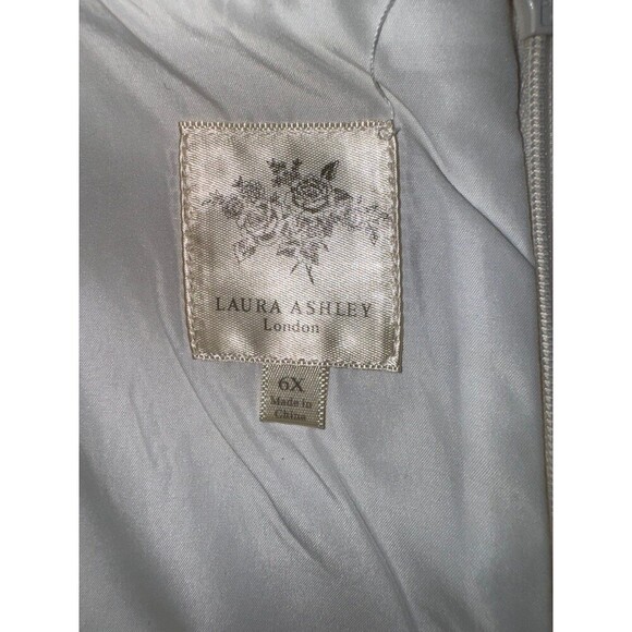 Laura Ashley jaquard floral metallic print dress size 6X - Picture 7 of 9